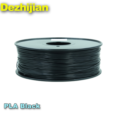 Precisão dimensional do filamento da impressora do PLA 3d do ODM +/- 0,03 milímetros carretel de 1 quilograma 1,75 milímetros de preto